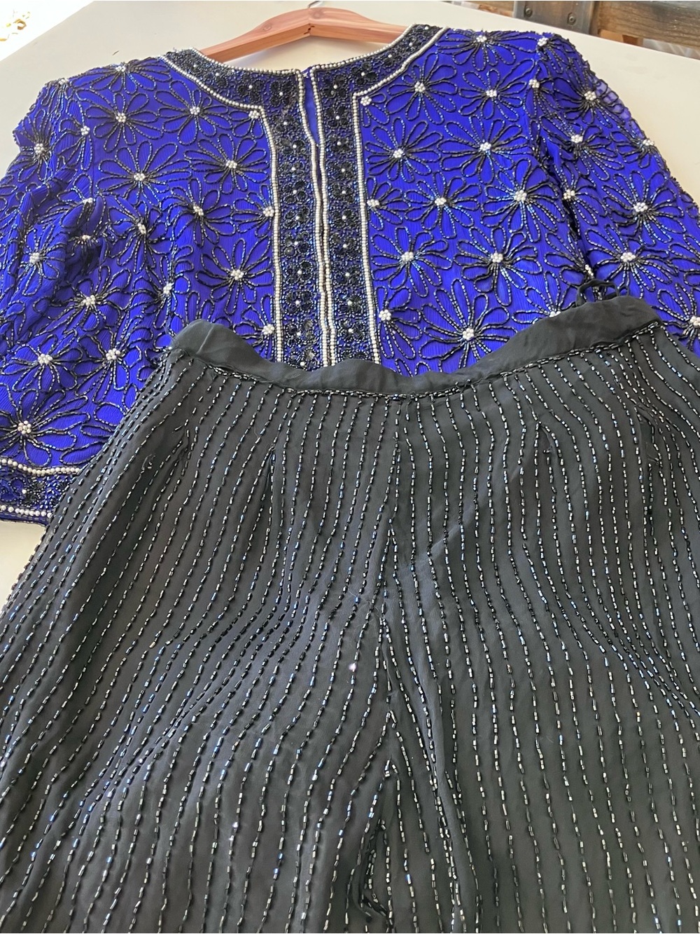Silk beaded women’s size medium pants
